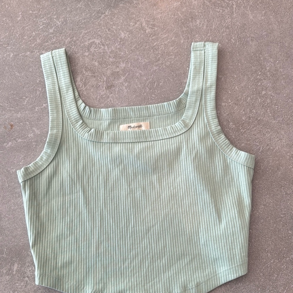 Madewell green women’s ribbed tank